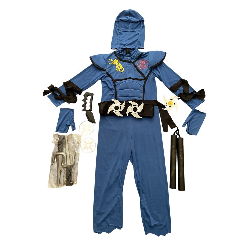 New Blue Ninja Kids Size S-8 yrs Halloween Costume